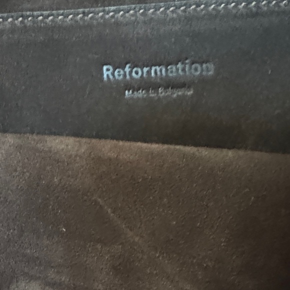 Reformation Rhea Boss Brown Suede Knotted Hobo Bag New NWT - Picture 7 of 11